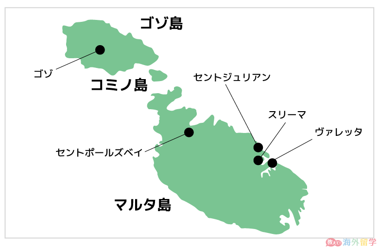 マルタの地図