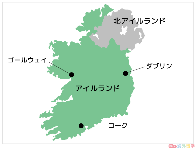 アイルランドの地図