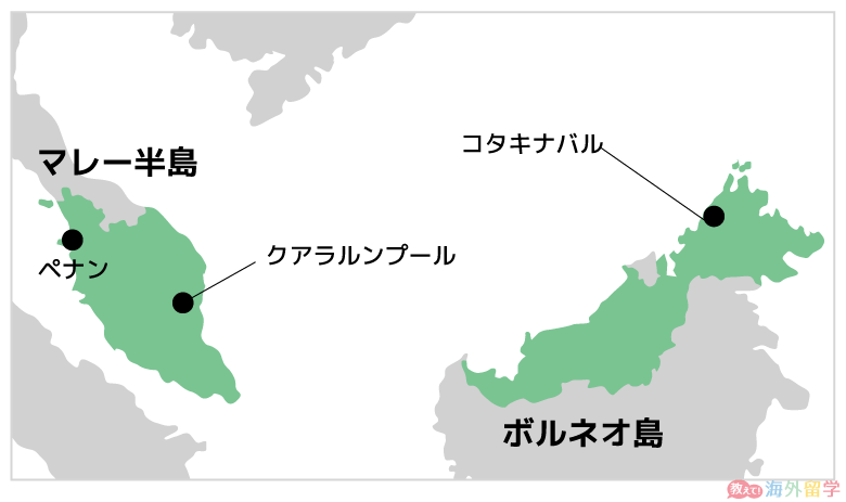 マレーシアの地図