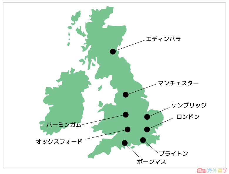 イギリスの地図