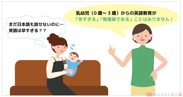 乳幼児からの英語教育は早すぎることはない